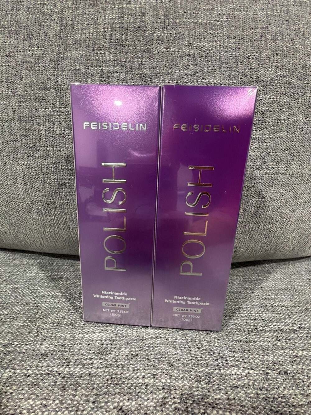 New 2 Pack Feisidelin Polish Whitening Toothpaste Cedar Mint 3.53oz